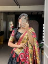 LNB1684 Tasar Silk With Patola Print Lehenga With Blouse And Dupatta Exporters In India